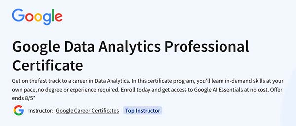 Google Data Analytics Certificate